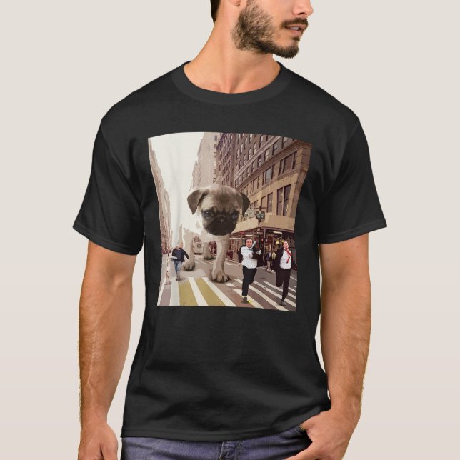 PUGZILLA Funny Pug Tshirt for Dog lovers to Hallow (Front)