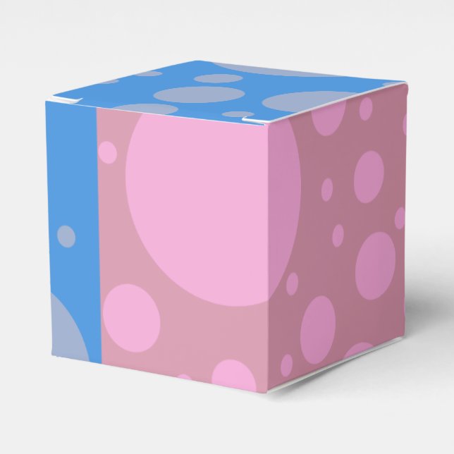 Puink & Blue Dots Favour Box (Front Side)