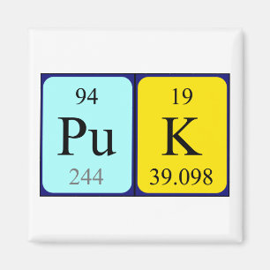 Puk periodic table name magnet