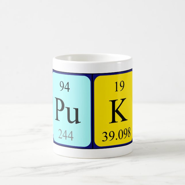 Puk periodic table name mug (Center)