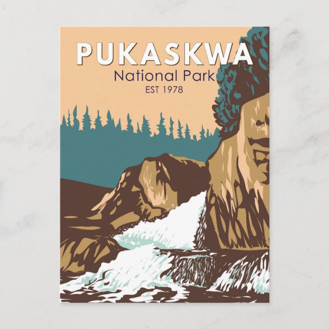 Pukaskwa National Park Canada Travel Art Vintage Postcard (Front)