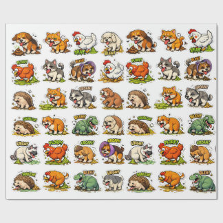 Puke & Poop Party: Animal Mayhem Wrapping Paper
