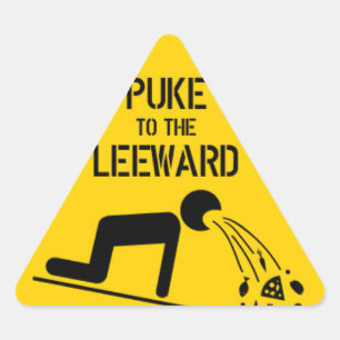 Puke to the Leeward Triangle Sticker