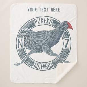 Pukeko Aotearoa New Zealand Sherpa Blanket