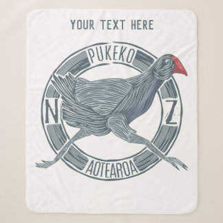 Pukeko Aotearoa New Zealand Sherpa Blanket