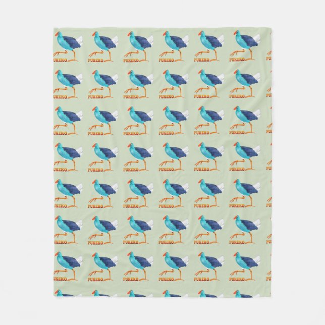 Pukeko Fleece Blanket (Front)