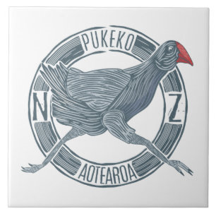 Pukeko New Zealand bird Tile