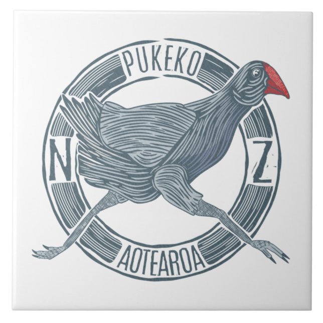 Pukeko New Zealand bird Tile (Front)