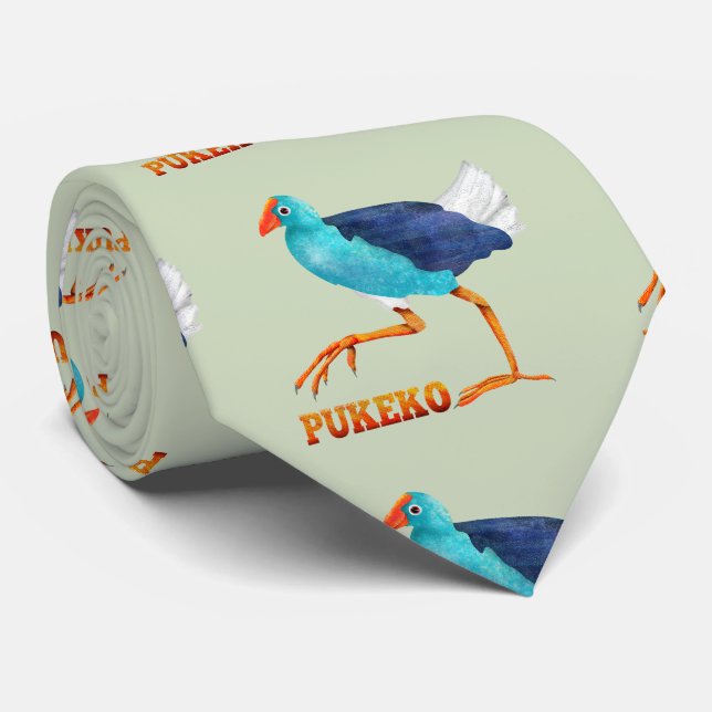 Pukeko Tie (Rolled)