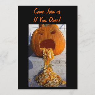 PUKING PUMPKING HALLOWEEN INVITE