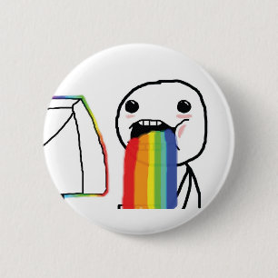 Puking Rainbows 6 Cm Round Badge