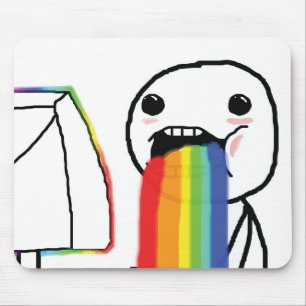 Puking Rainbows Mouse Mat
