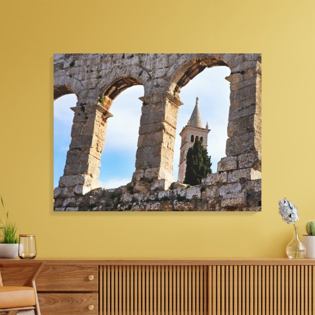 Pula Arena Croatia Canvas Print (Insitu(LivingRoom))