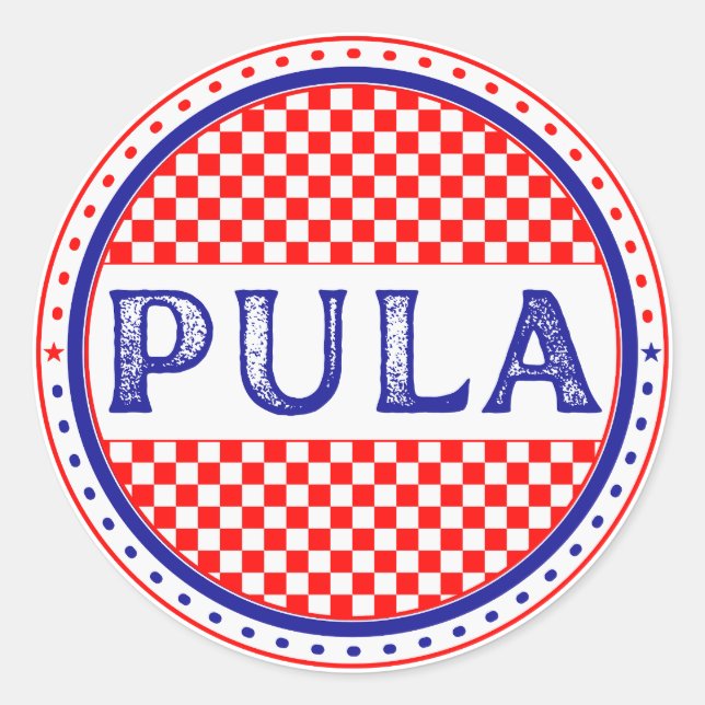 Pula City Pride Emblem – Croatian Identity Classic Round Sticker (Front)
