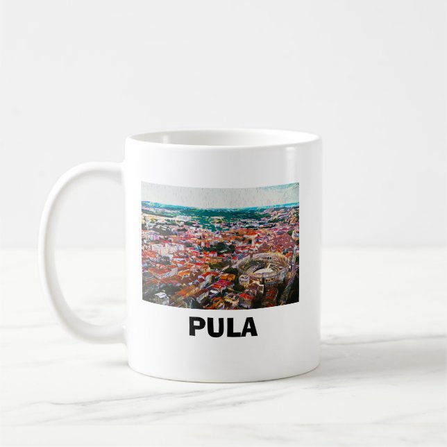 Pula Croatia City View Painting Coffee Mug (Left)