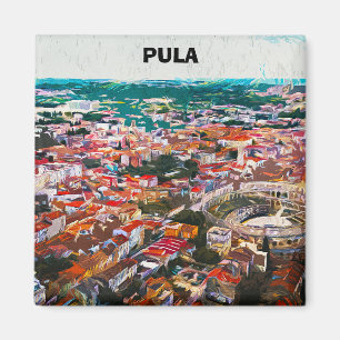 Pula Croatia City View Painting Magnet