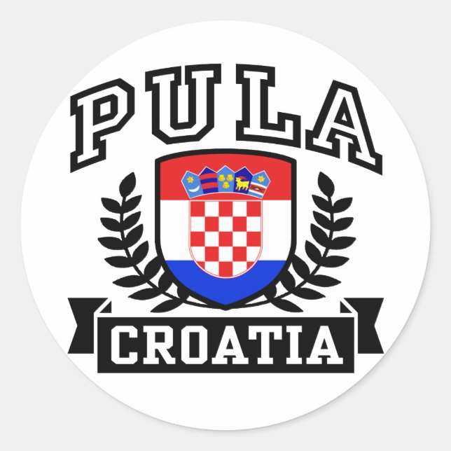 Pula Croatia Classic Round Sticker (Front)