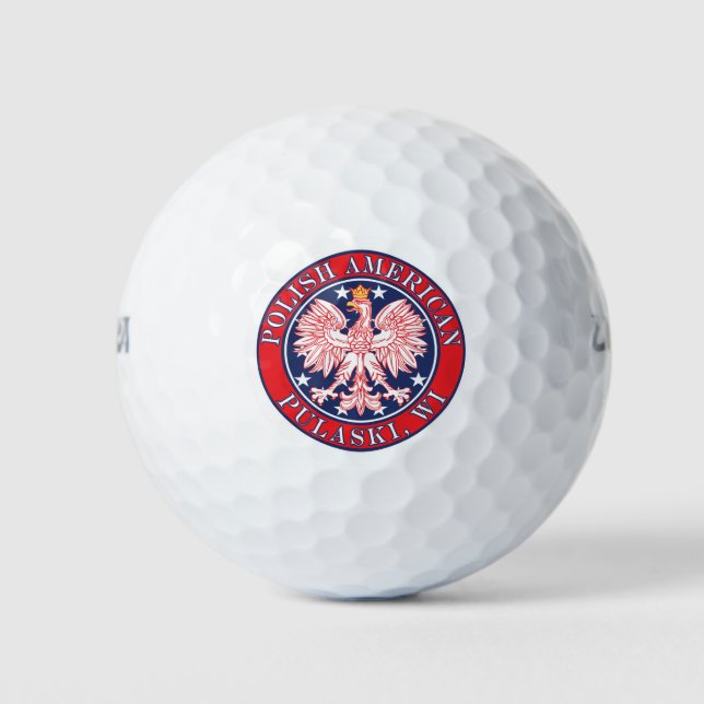 Pulaski Wisconsin Polish Eagle Golf Balls (Front)