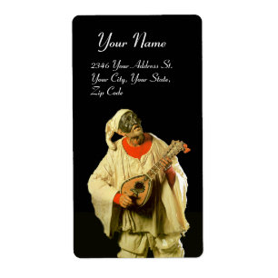 PULCINELLA WITH MANDOLIN black
