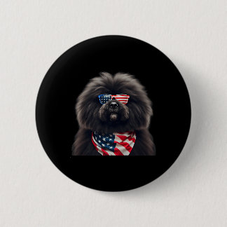 Puli Dog 4th Of July American Independence Day Own 6 Cm Round Badge