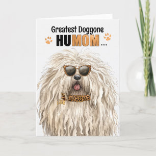 Puli Dog Best HuMOM Ever Mother's Day Holiday Card