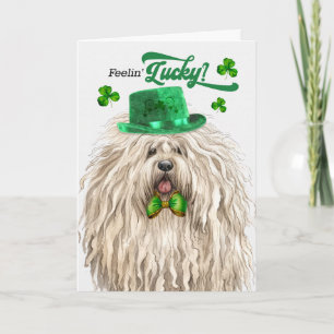 Puli Dog Lucky St Patrick's Day Holiday Card