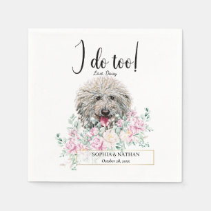 Puli Dog Wedding Cocktail Napkins