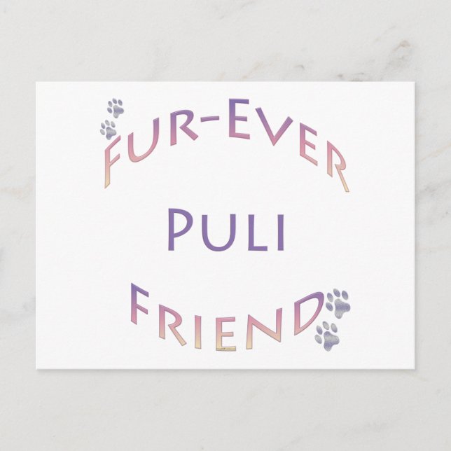 Puli Furever Friend Postcard (Front)