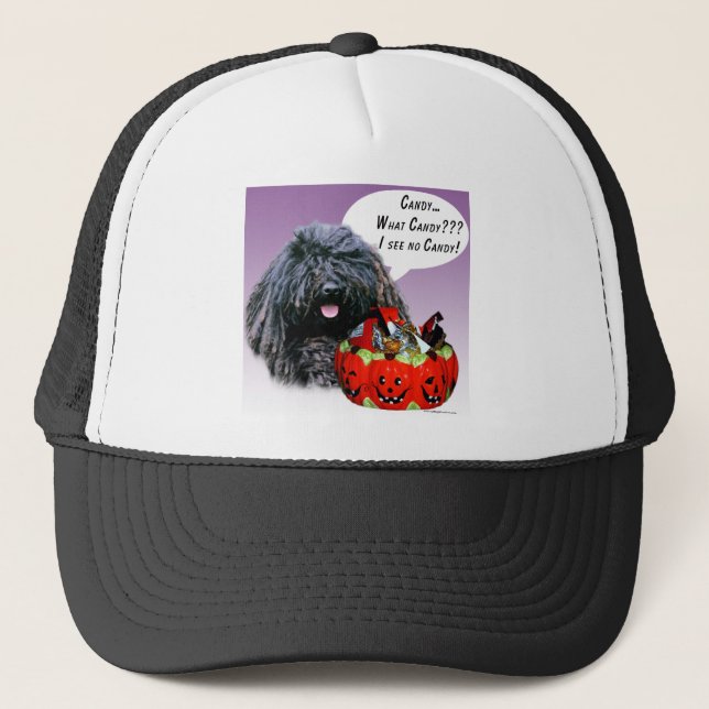 Puli Halloween Candy Trucker Hat (Front)