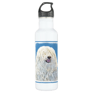 Puli Painting - Cute Original Dog Art 710 Ml Water Bottle