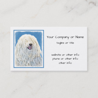 Puli Painting - Cute Original Dog Art Business Card