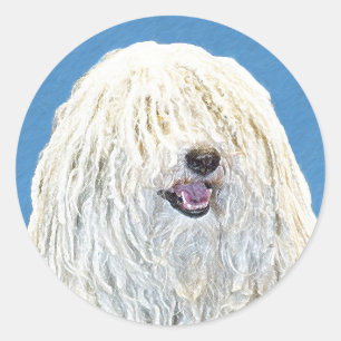 Puli Painting - Cute Original Dog Art Classic Round Sticker