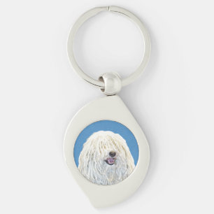 Puli Painting - Cute Original Dog Art Key Ring