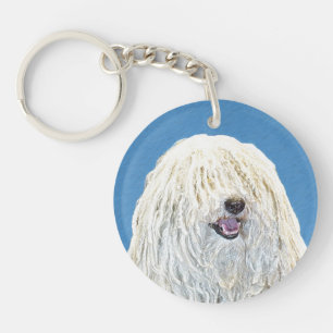 Puli Painting - Cute Original Dog Art Key Ring