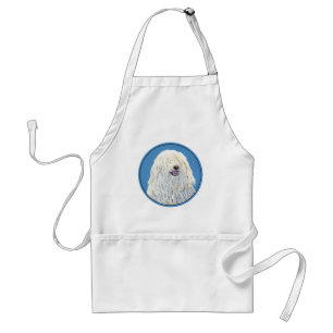 Puli Painting - Cute Original Dog Art Standard Apron