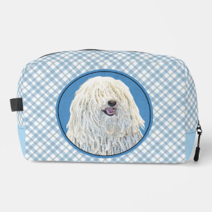 Puli Painting White Cream Cute Original Dog Art Dopp Kit