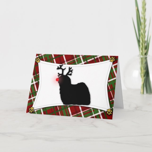 Puli Reindeer Christmas Card (Front)