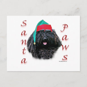 Puli Santa Paws Holiday Postcard