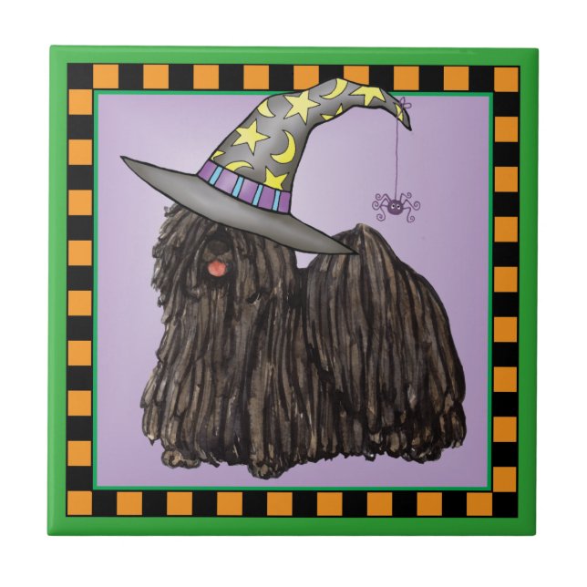 Puli Witch Ceramic Tile (Front)