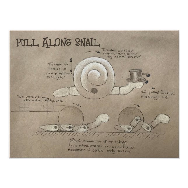 Pull Along Snail Poster (Front)