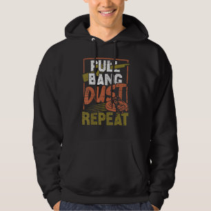 Pull Bang Dust Repeat - Sports Shooters & Clay Pig Hoodie