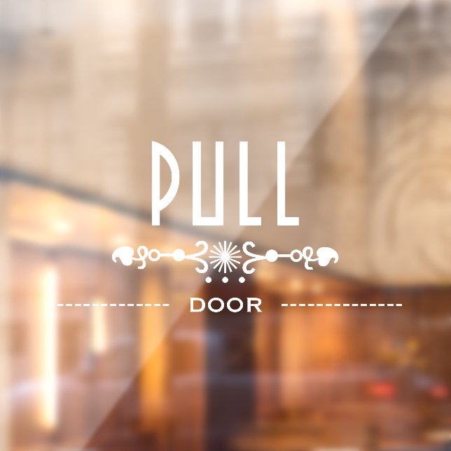Pull Door Sign, Window Cling (Sheet 2)