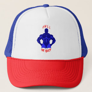 Pull Or Quit Hardcore Bodybuilding Motivation Gear Trucker Hat