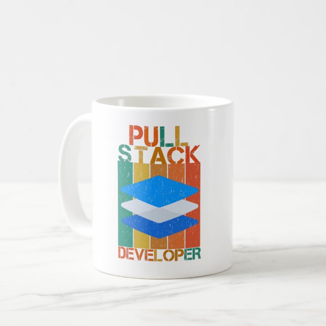 PULL STACK DEVELOPER - FULL STACK DEV COFFEE MUG (Front Left)