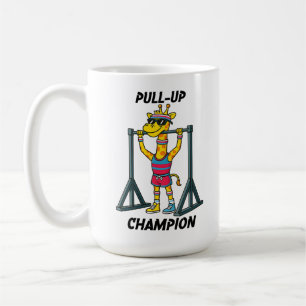 Pull-Up Champion - Funny Giraffe Gym Coffee Mug