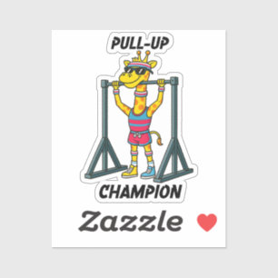 Pull-Up Champion – Funny Giraffe Workout Design