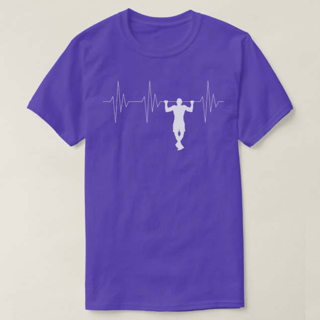 Pull Up Gym Heartbeat Fitness Gift T-Shirt (Design Front)
