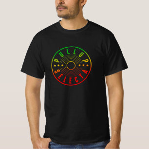 Pull Up Selecta Vinyl Rasta Colours Reggae T-Shirt