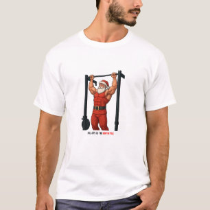 Pull Ups At The North Pole - Christmas Gym T-Shirt