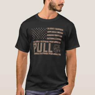 Pull USA Flag Sports Shooter & Clay Pigeon Shooti T-Shirt
